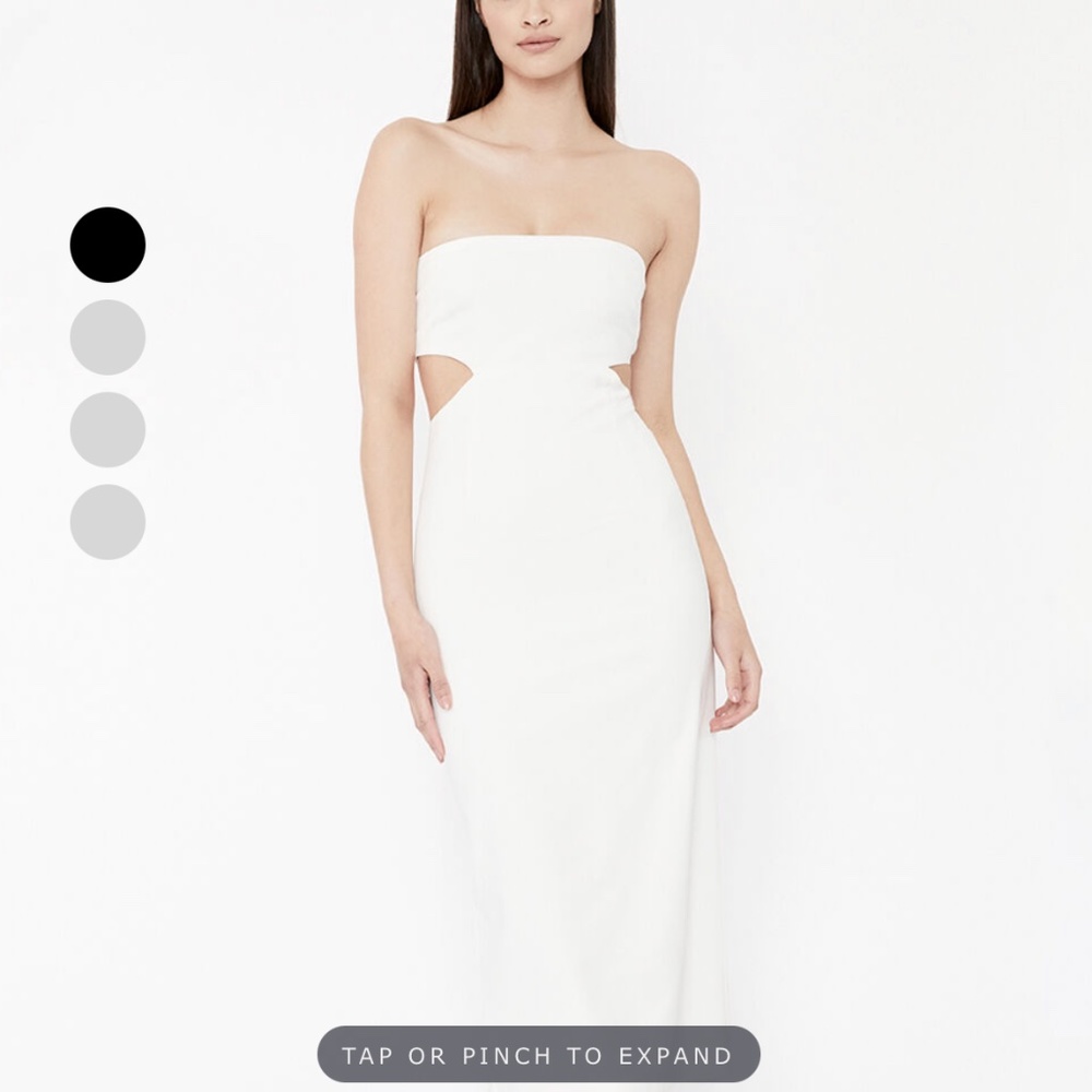 Bardot valerie strapless dress in white orchid